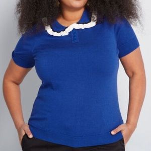 Modcloth Blue Sweater - Size 1X
